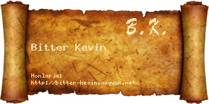 Bitter Kevin névjegykártya