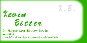 kevin bitter business card